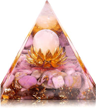 Load image into Gallery viewer, Flower of Life Energy Pyramid Generator for Protection Meditation Orgonite Pyramids
