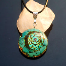 Load image into Gallery viewer, Turquoise Orgonite Energy Pendant
