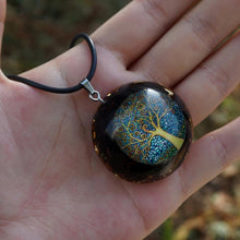 Load image into Gallery viewer, Tree of Life Tourmaline Orgonite Energy Pendant
